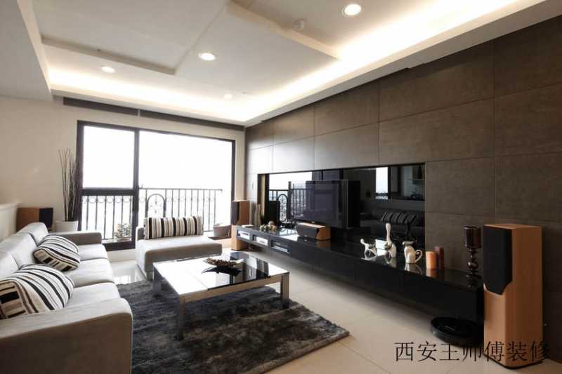 时尚现代三居客厅装修展示图