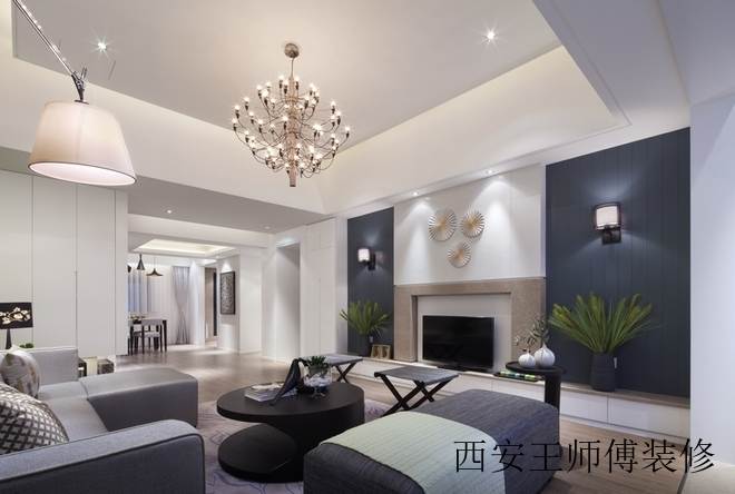 现代简约客厅 电视背景墙造型欣赏