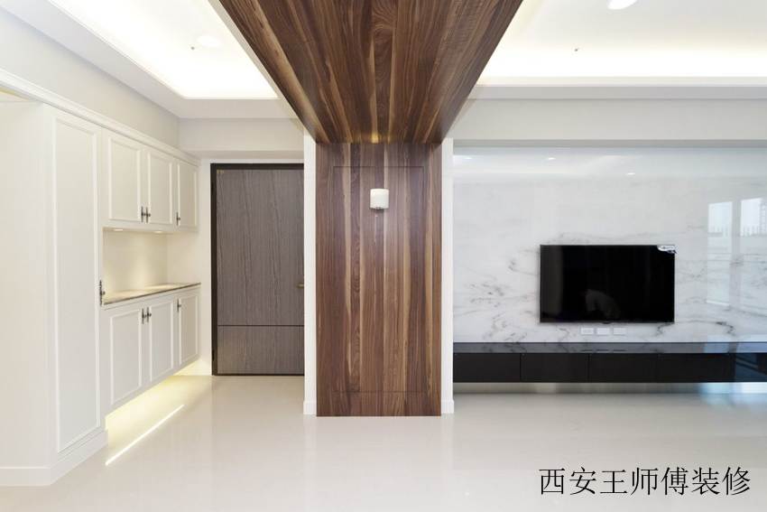 简约中式现代设计原木垭口装修效果图