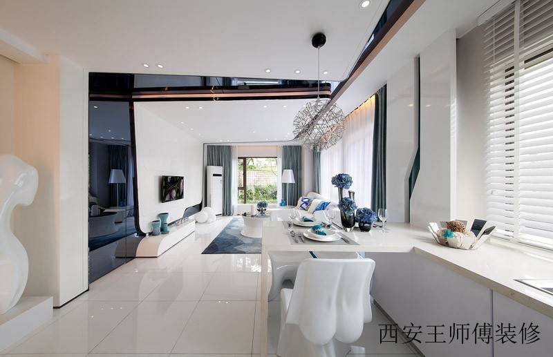 简约现代别墅餐厅餐桌设计