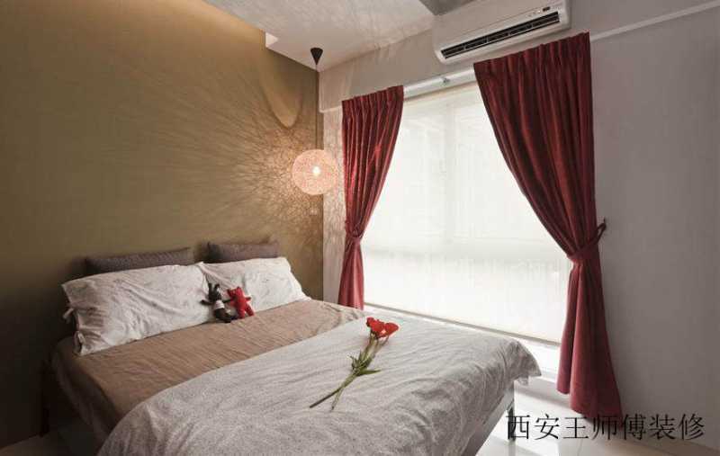 后现代风格卧室窗帘设计