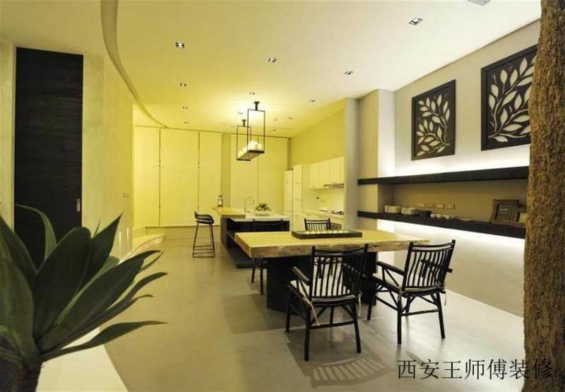 简中式餐厅餐桌椅装饰
