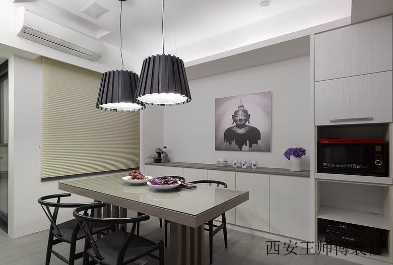 素雅别致现代风格餐厅吊灯装饰效果图