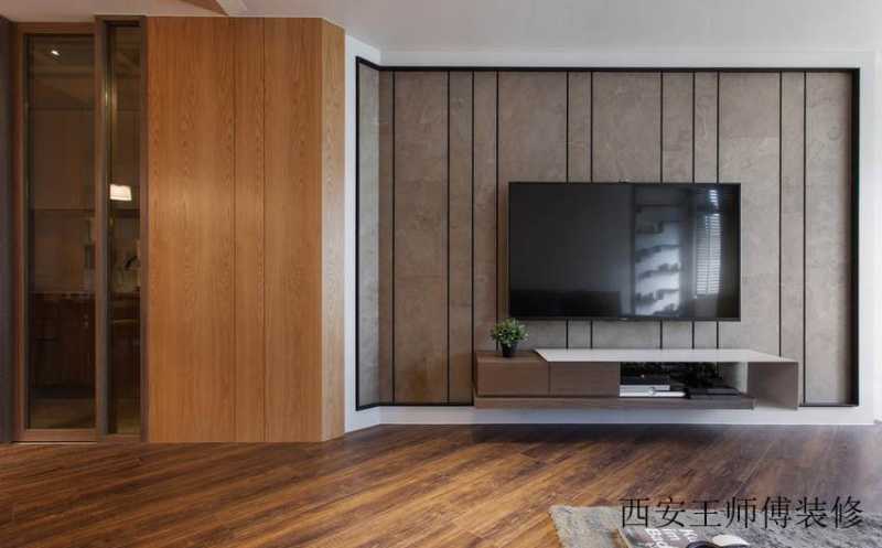 简约现代家居实木背景墙装饰