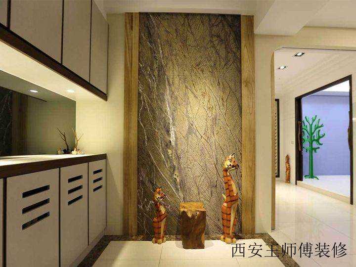 精简现代小户型单身公寓玄关鞋柜设计装潢图