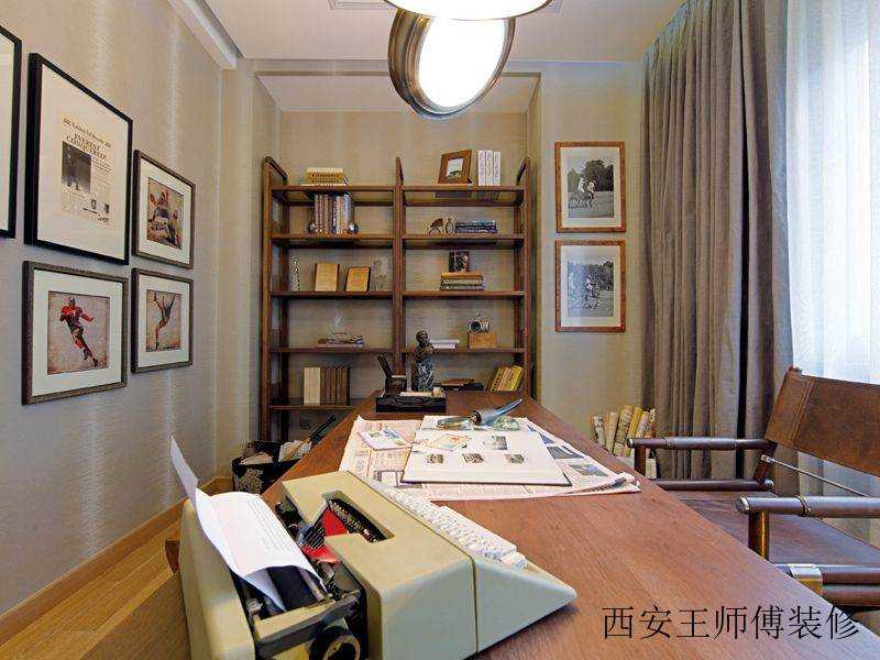现代时尚设计室内书房简易书架效果图