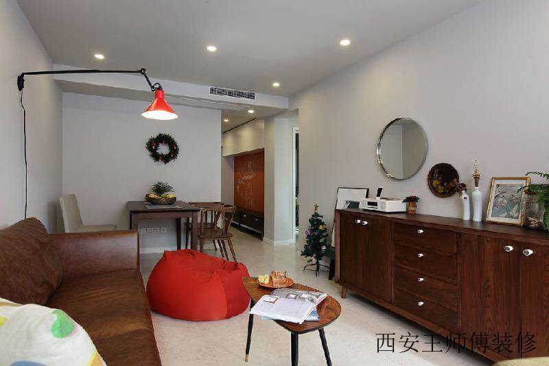 古朴简约客厅柜子装饰图
