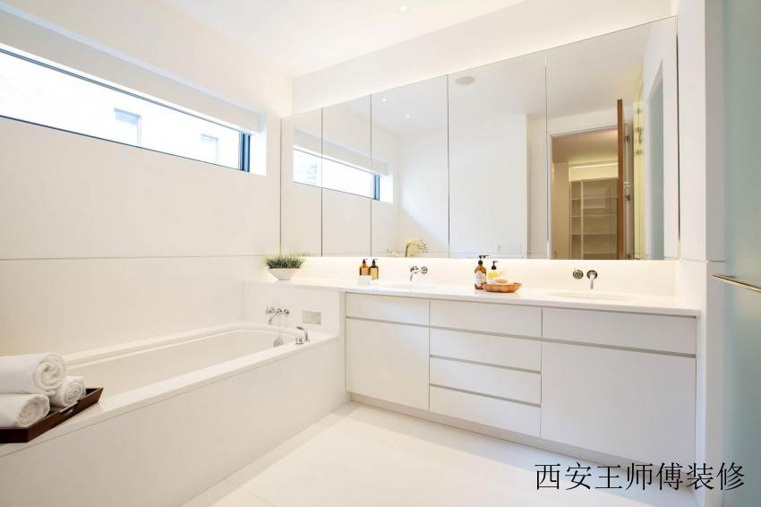 纯白简约卫生间局部图