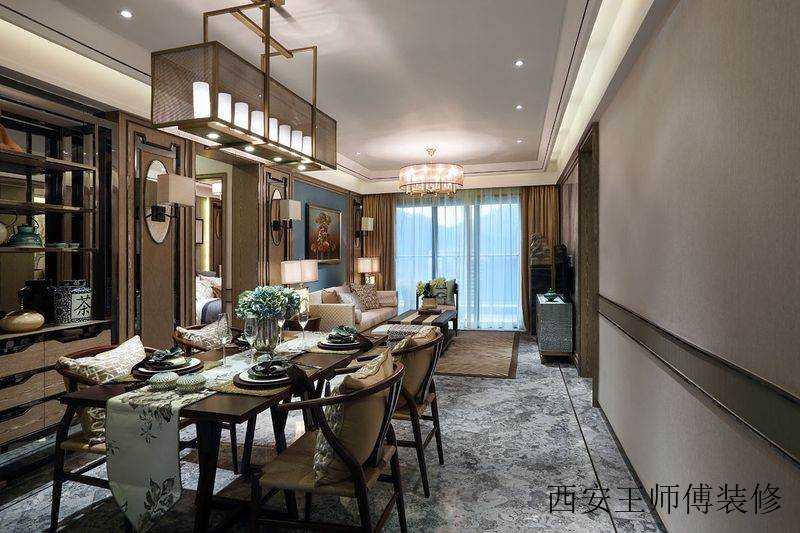 中式新古典主义餐厅效果图