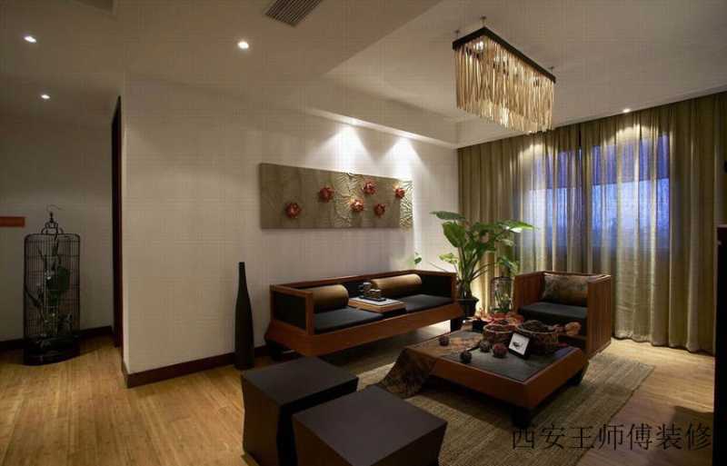 现代庄重中式风格复式室内装修设计图