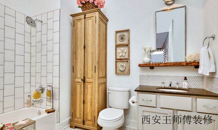 潮流现代简约卫生间收纳柜装饰图