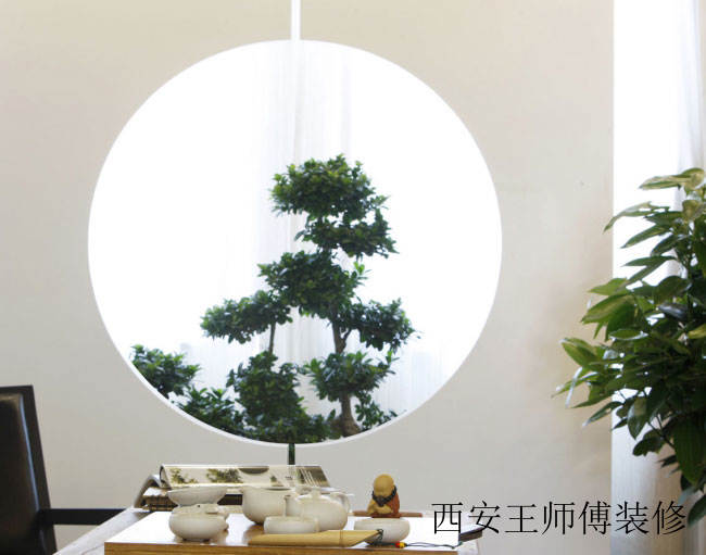 简单三居室日式风格家装隔断图