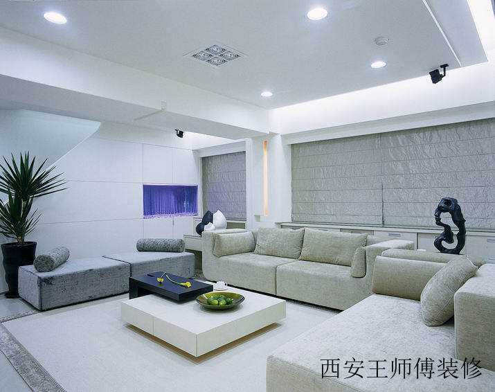 明亮简约客厅装潢效果图