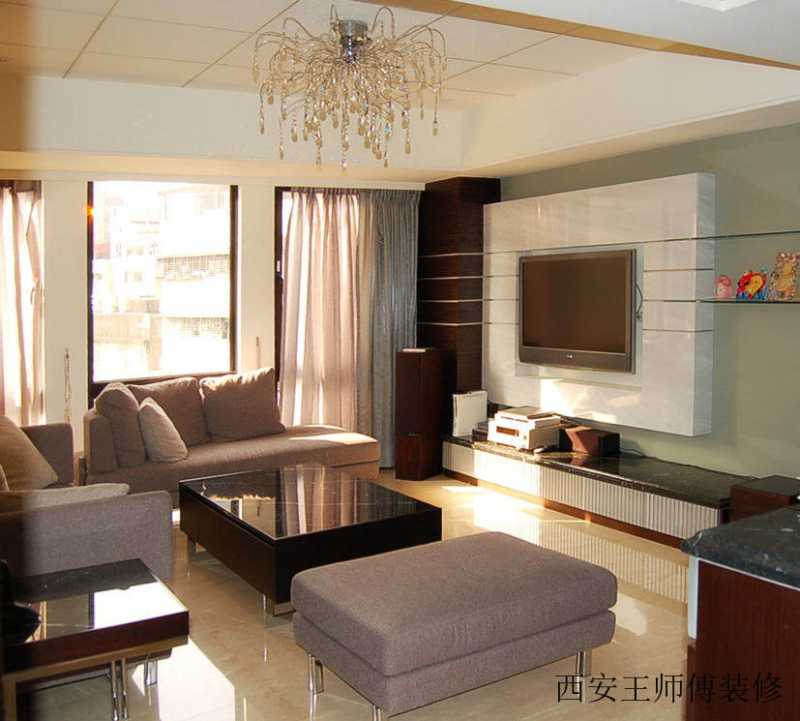 现代华丽装修风格客厅电视背景墙设计效果图
