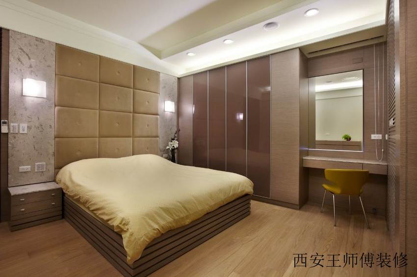 原木现代卧室精装案例图