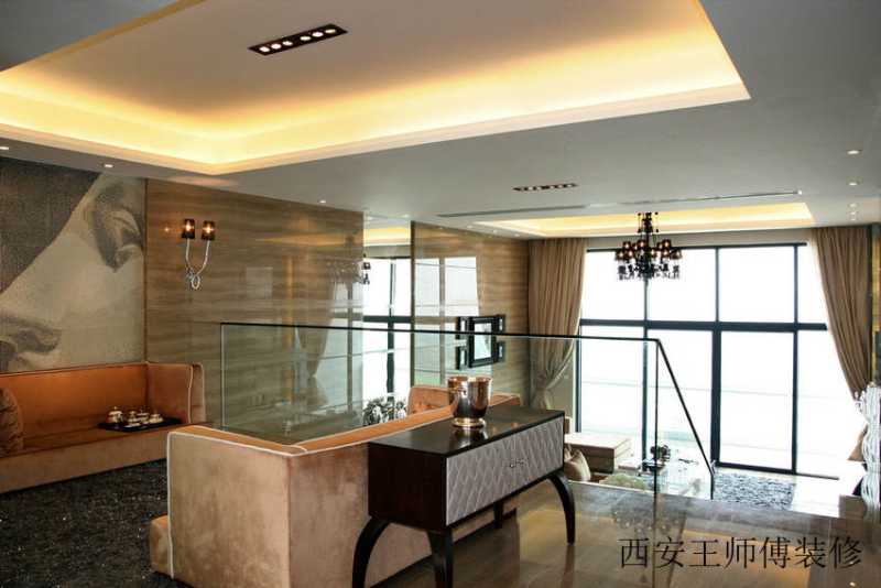 现代精致复式隔断效果图