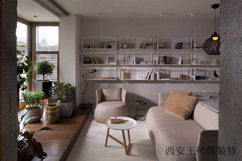咖啡色现代装修风格公寓室内阳台设计图