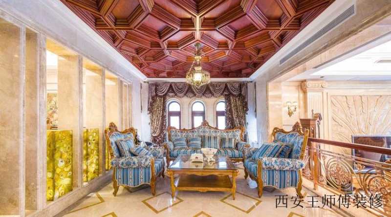 大气豪华欧式装修风格别墅休闲区装潢案例图