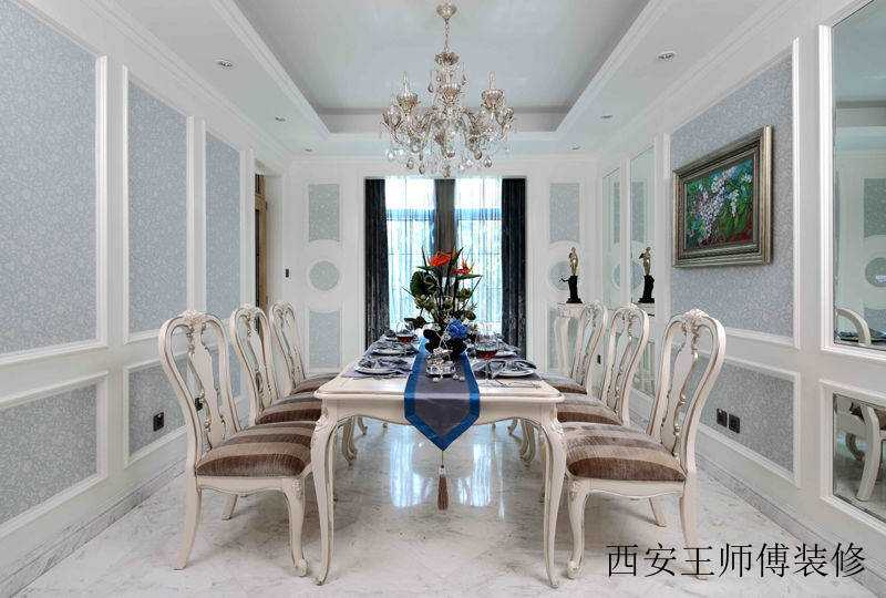 清新浪漫简欧风格餐厅装修欣赏图片