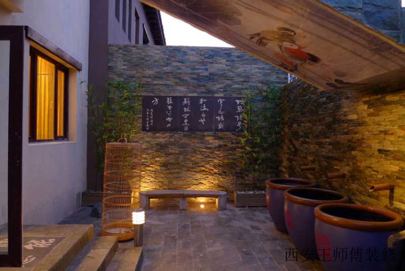 文雅中式别墅小庭院花园设计装修图