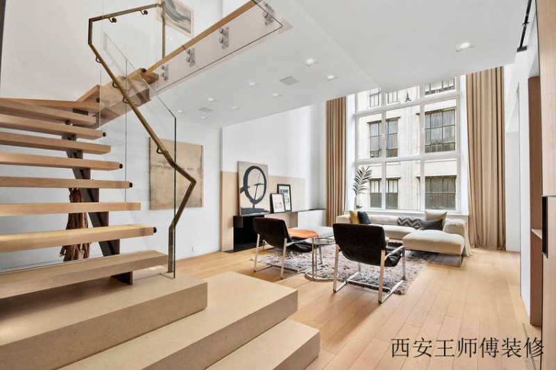 简洁北欧复式楼梯效果图