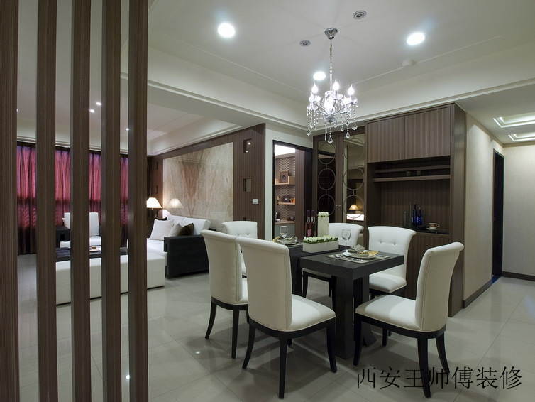 现代三居 开放式餐厅布置效果图
