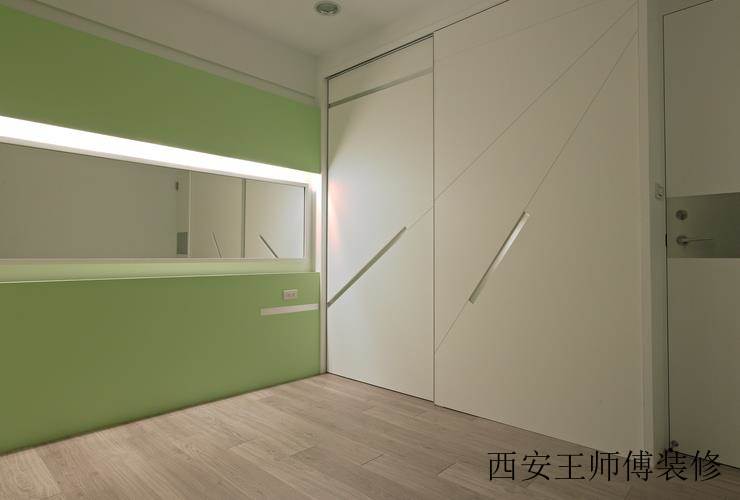 清新简约现代家居室内隐形门背景墙设计