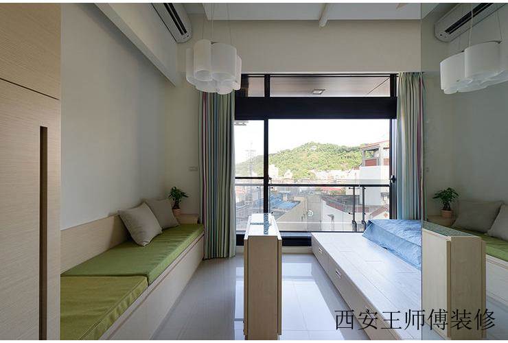 简约单身公寓落地窗设计