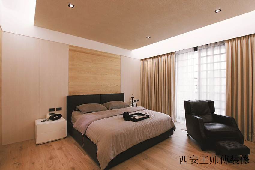 现代风格卧室窗帘装饰图