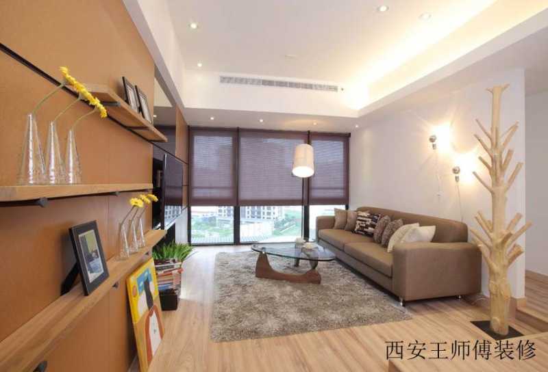 宜家自然风客厅吊顶效果图