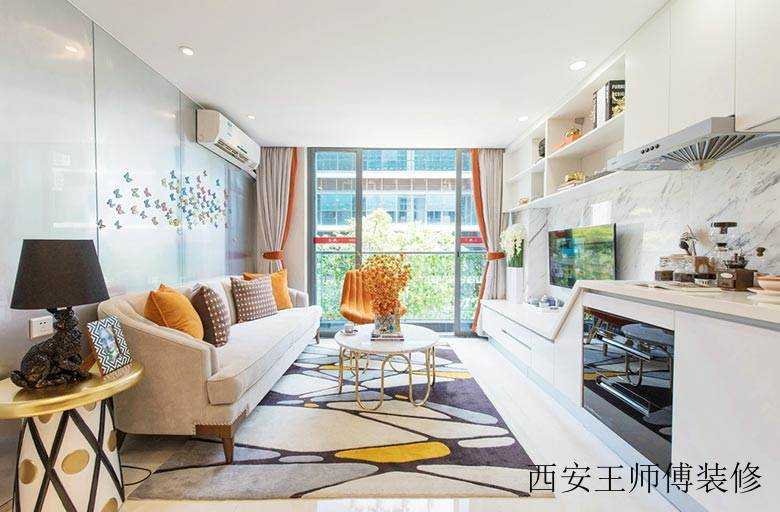 色彩明亮简约客厅效果图