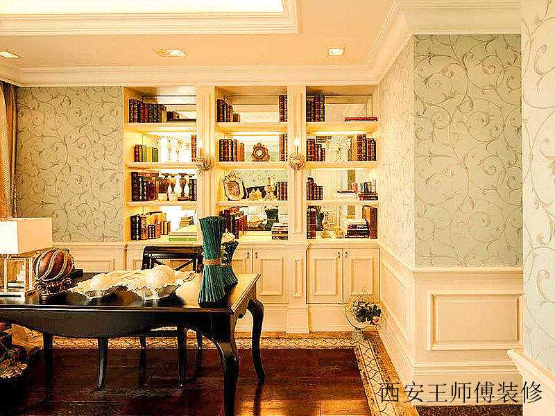 清新奢华欧式书房踢脚线装饰效果图