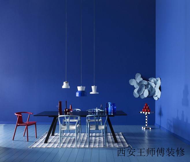 深蓝色地中海风格餐厅鉴赏