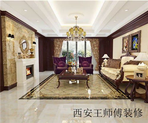 客厅瓷砖拼花设计图 如何让地面拼花更有玄机