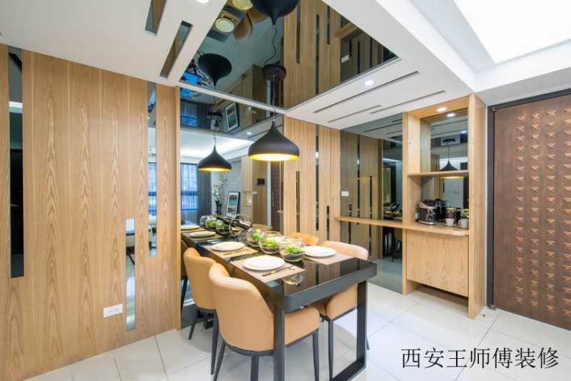 原木简约餐厅吊顶鉴赏