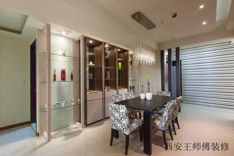 精致豪华现代餐厅 博古收纳架设计