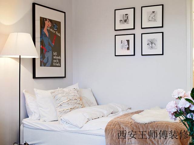 简洁北欧小卧室装饰画欣赏