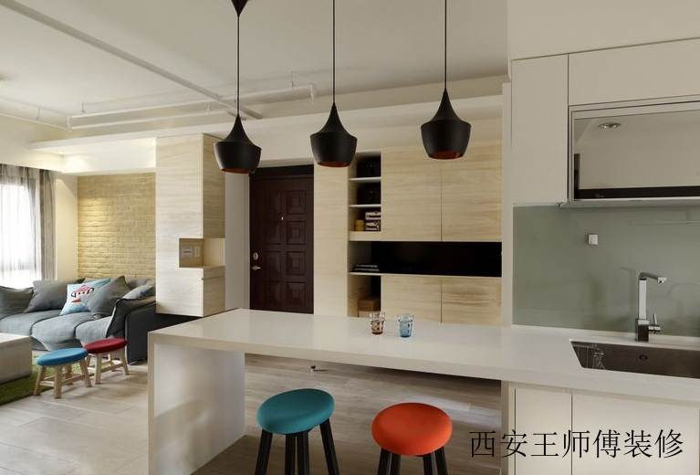简约清新想小吧台效果图