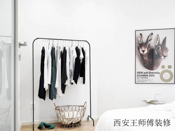 简约创意设计风格卧室最简易衣架装饰图