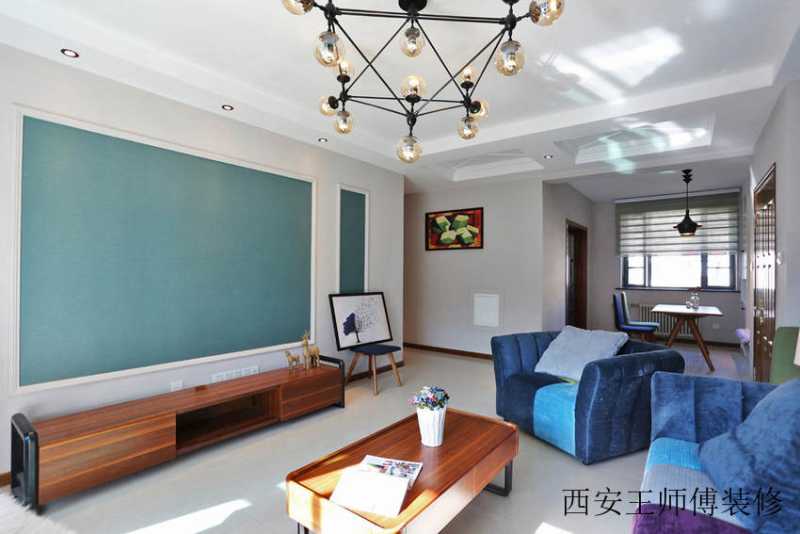 温馨简约现代公寓客厅精装样板间