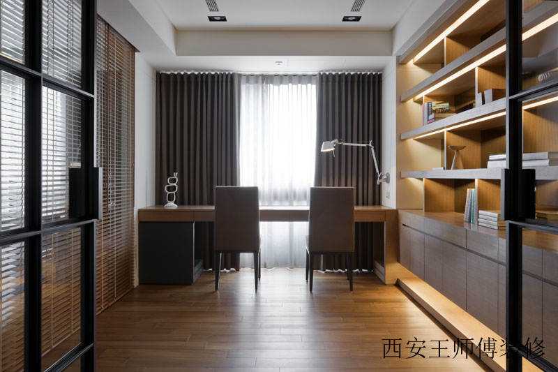 现代摩登原木书房设计装修美图欣赏