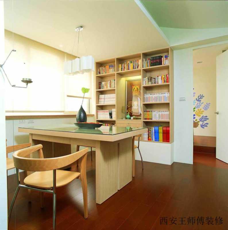 清新现代简约风格书房设计装饰图