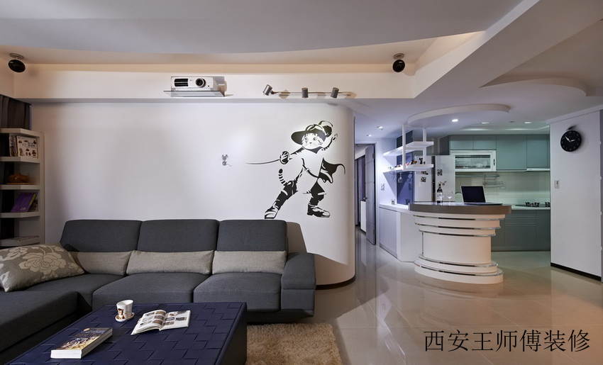 时尚简约装修家居吧台设计