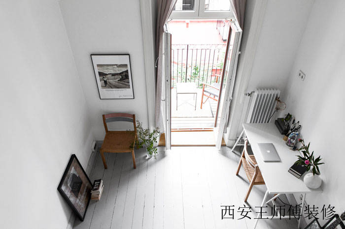 简约北欧风格书房俯视效果图
