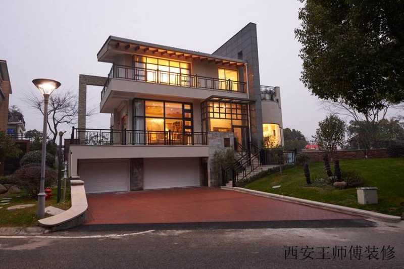 200平米后现代风格独栋别墅建筑设计装修效果图