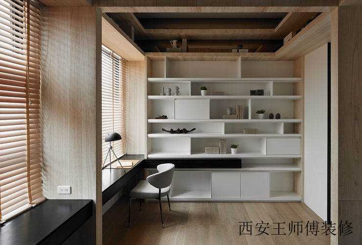 清新纯木日式书房设计装修样板间