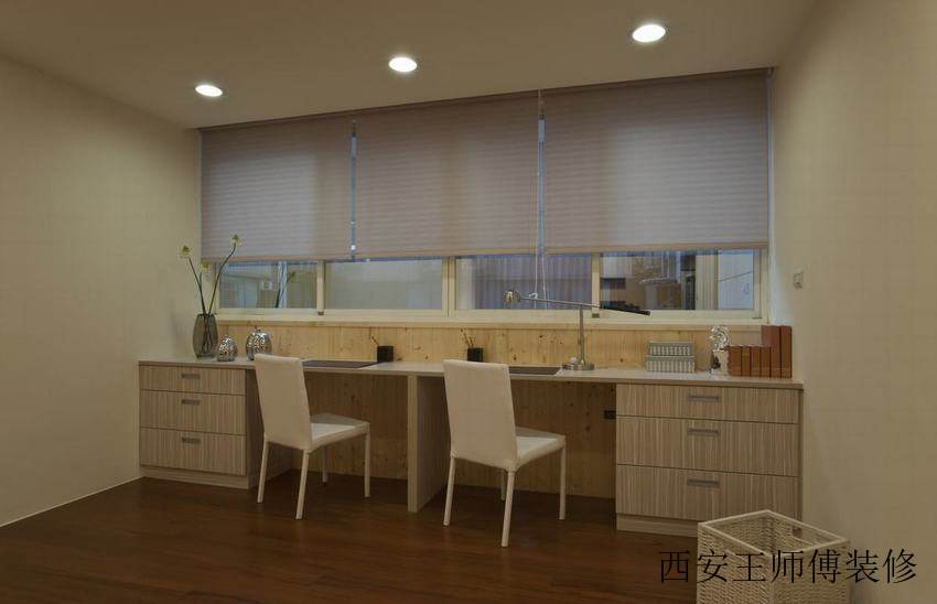 简约现代书房卷帘装饰图
