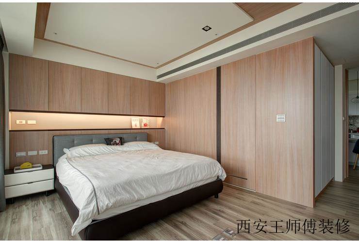 原木现代简约卧室装饰图