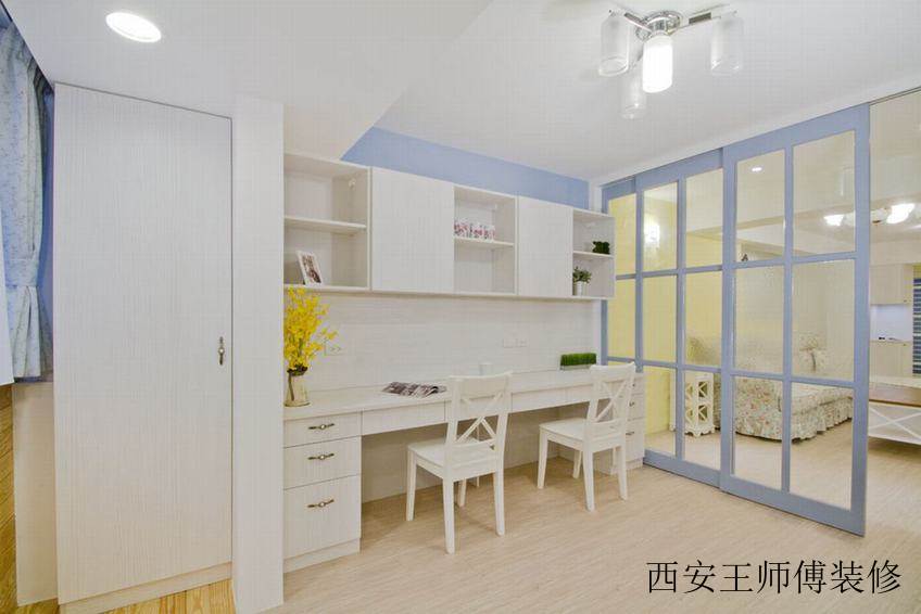 唯美简约田园风 书房格拉移门设计