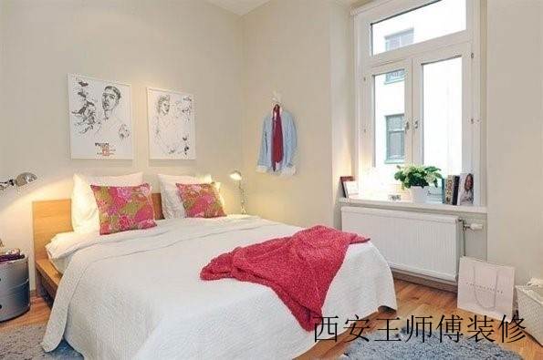 简洁北欧卧室窗台效果图